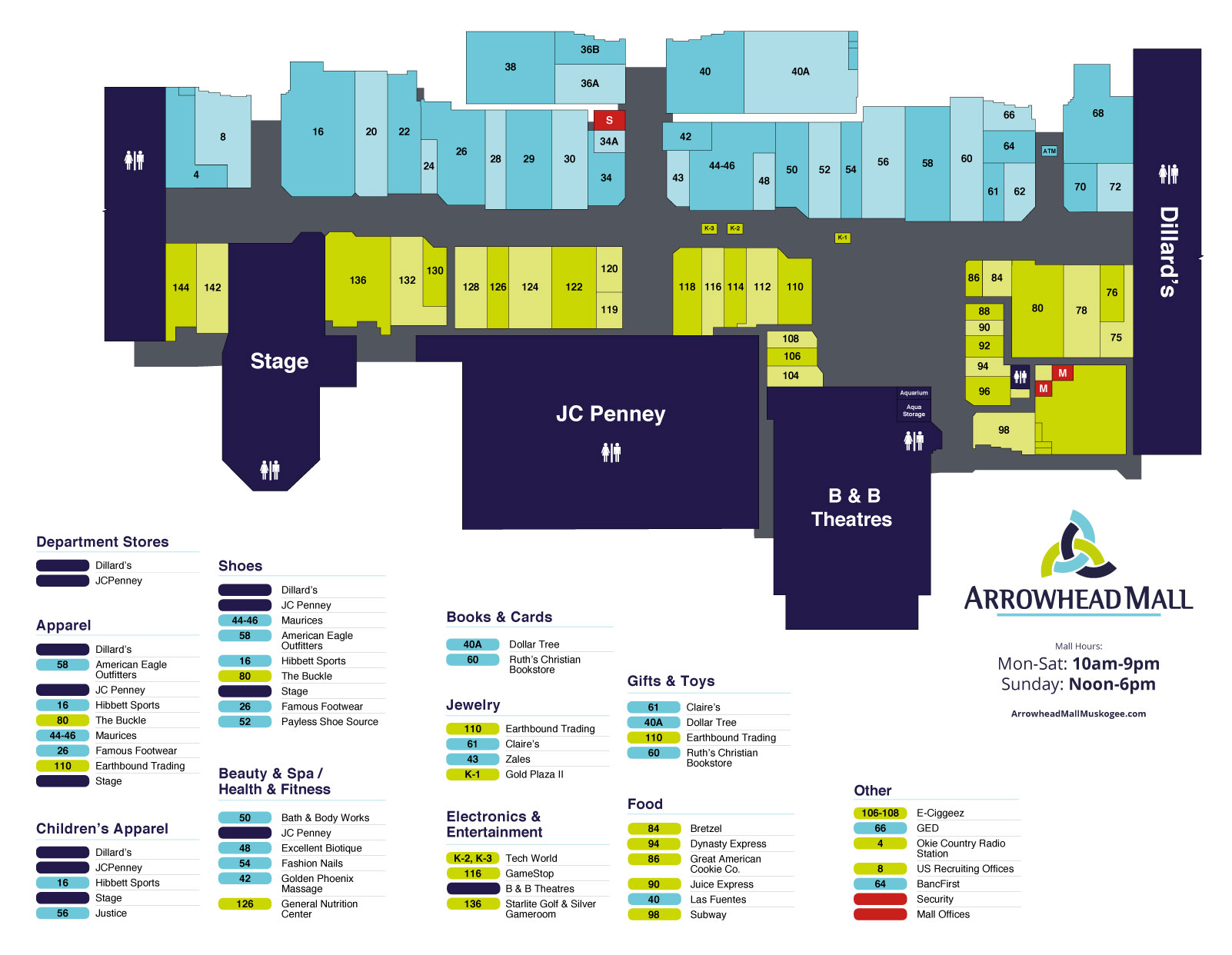 Arrowhead Mall Map