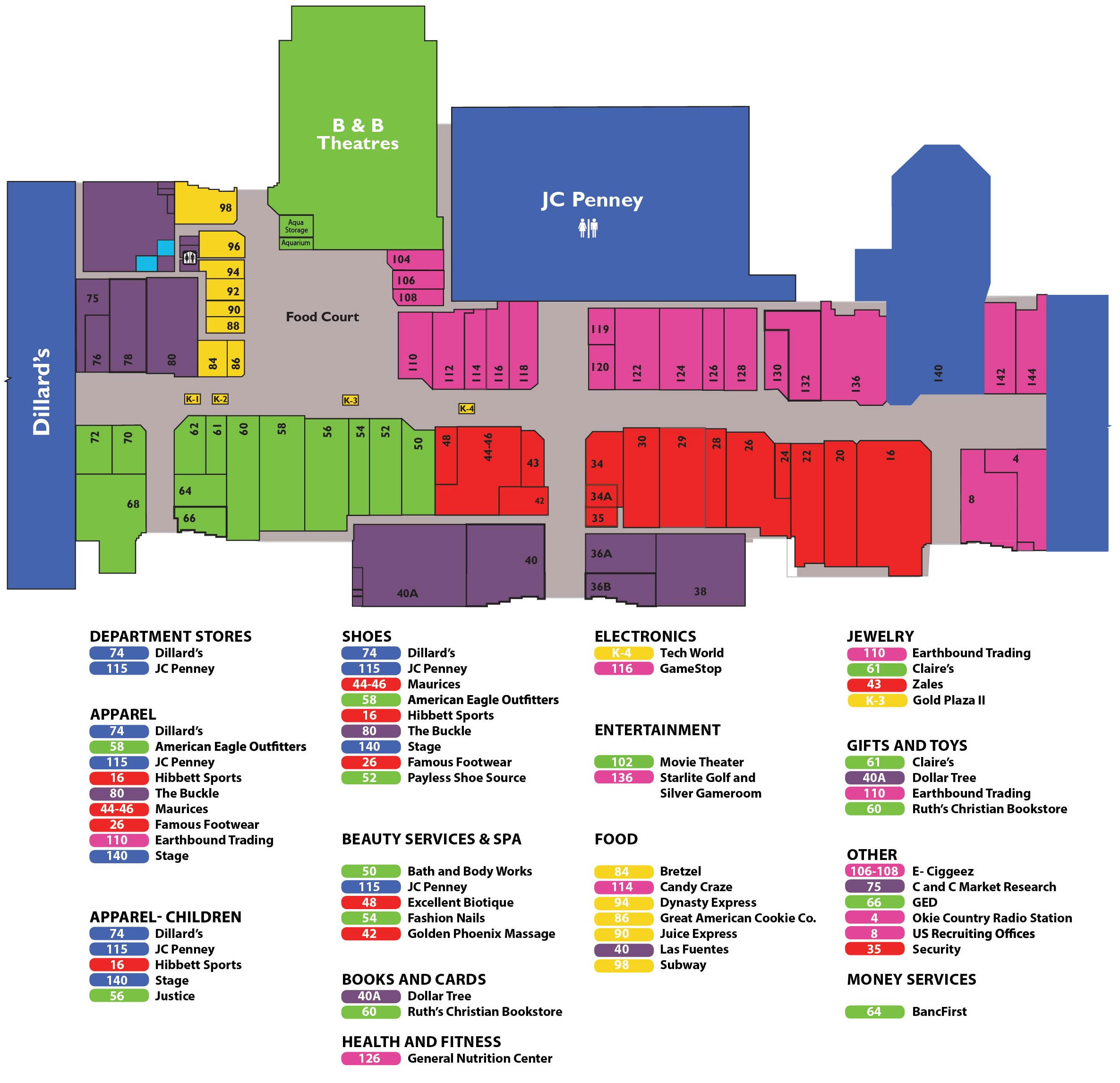 Arrowhead Mall Map